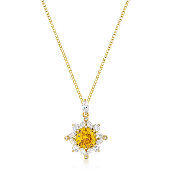 Classic Sun Pendant in Goldtone