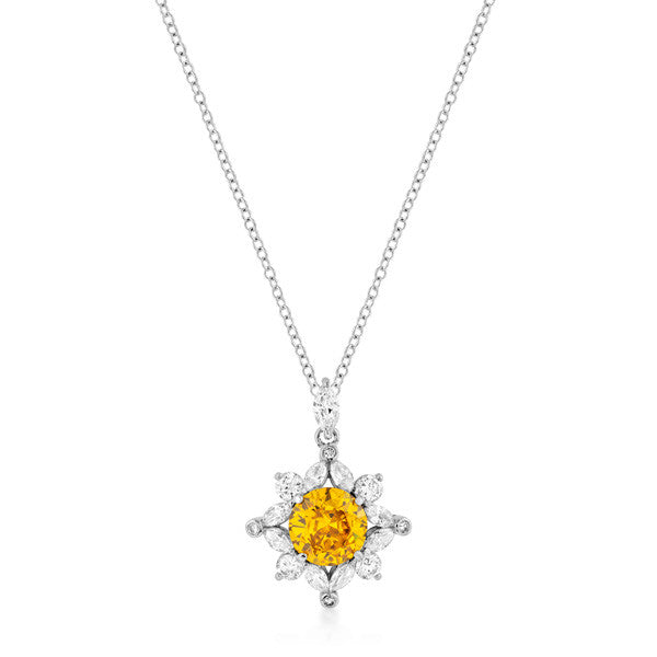 Classic Sun Pendant in Silvertone